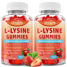 Bouteille de gummies L-Lysine 1000mg GrnLife vue de face