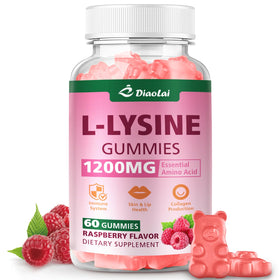 Bouteille de gummies L-Lysine DIAOLAI 1200mg saveur framboise