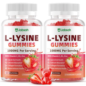 Bouteille de gummies L-Lysine Jabsah 1000 mg vue de face