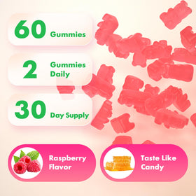 Bouteille de gummies L-Méthylfolate MEENCCD sur un fond blanc