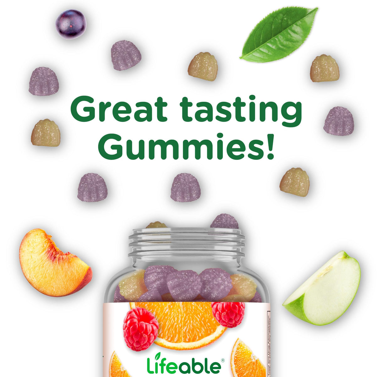 Bouteille de gummies Lifeable Calcium D3 sur une table