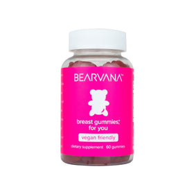 Bouteille de gummies multivitamines BEARVANA 60 gouttes saveur baie vue de face