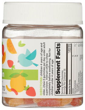 Bouteille de gummies multivitamines enfants 365 ouverte