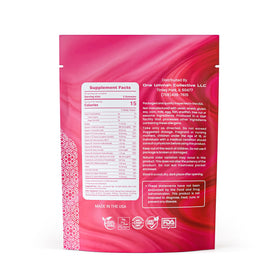 Bouteille de gummies multivitamines Halal One Ummah, vue de côté