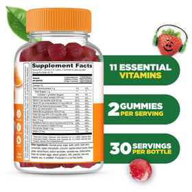 Bouteille de Gummies Multivitamines Lifeable avec étiquette visible