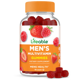 Bouteille de gummies multivitamines Lifeable pour hommes, 90 gummies
