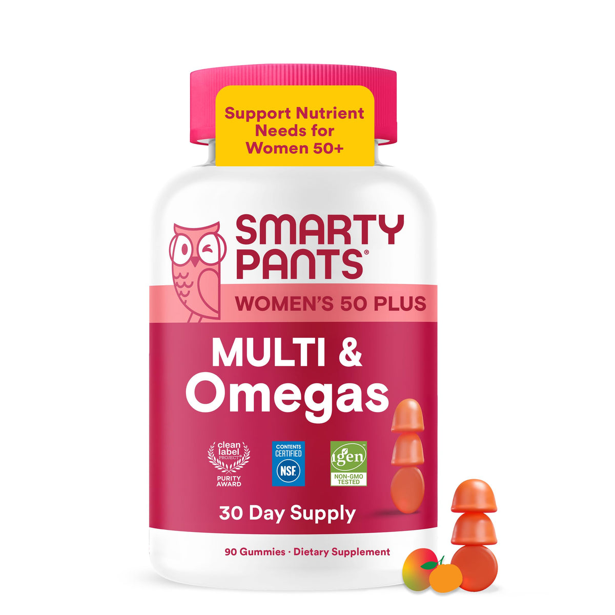 Bouteille de Gummies Multivitamines SmartyPants Femmes 50+ vue avant