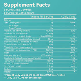 Bouteille de Gummies Multivitamines SmildeHeal vue de côté