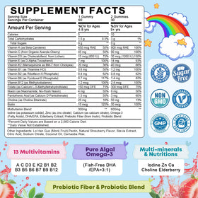Bouteille de gummies multivitamines YANLUOBO avec étiquette