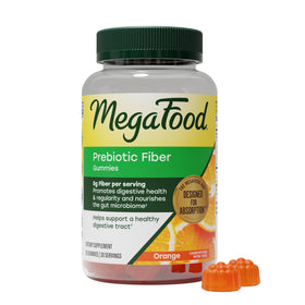 Bouteille de gummies prébiotiques MegaFood 60 gummies saveur orange