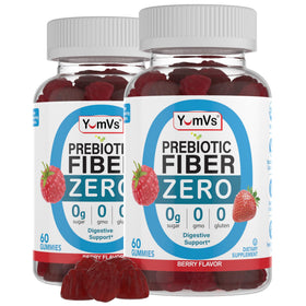 Bouteille de gummies prébiotiques YUM-V'S saveur baie, 60 pièces