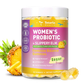 Bouteille de gummies probiotiques féminins Totaria 60 gummies vue de face