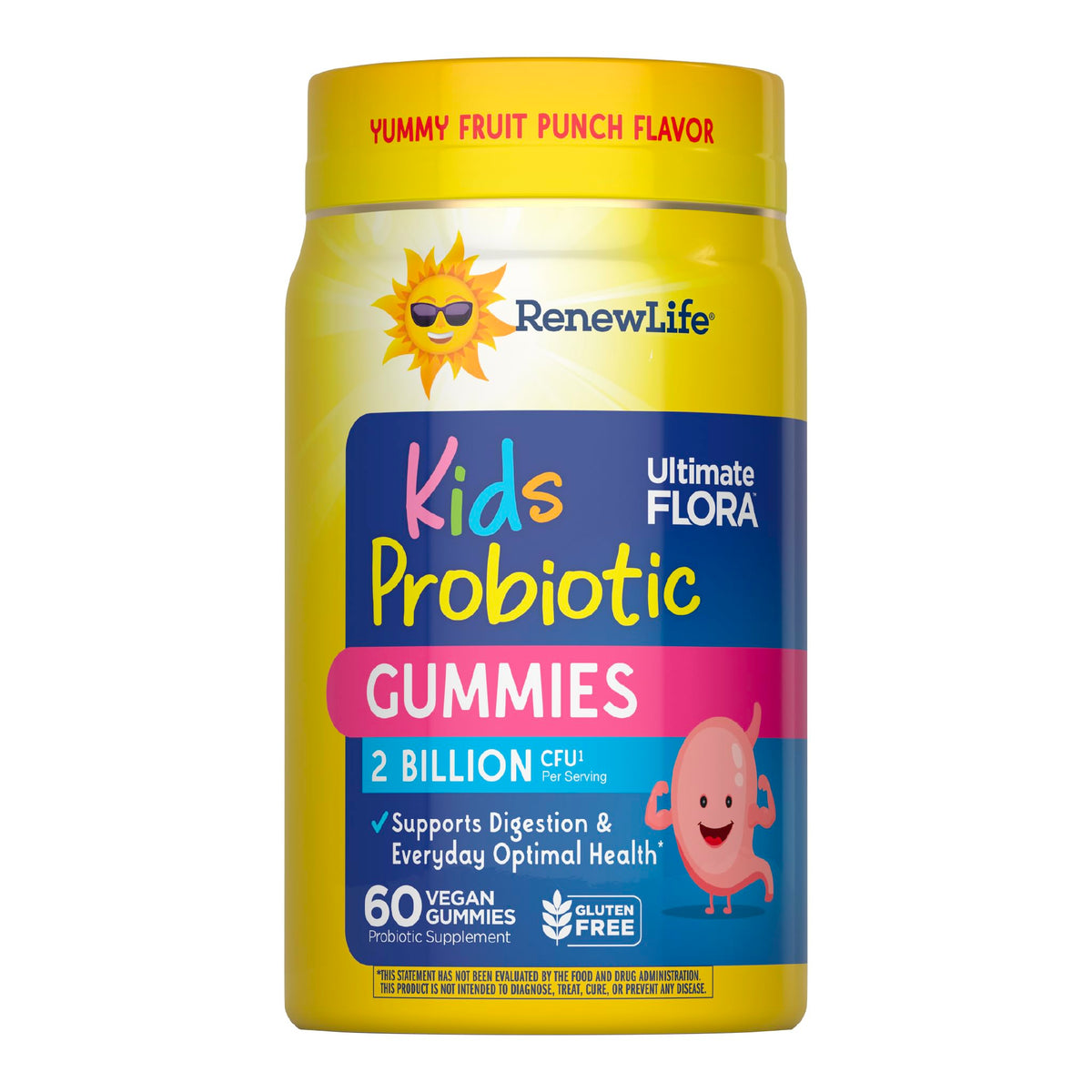 Bouteille de gummies probiotiques Renew Life pour enfants, vue de face