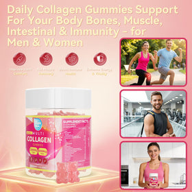 Bouteille de gummies Right More collagène ouverte avec gummies visibles