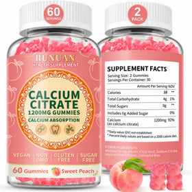Bouteille de gummies RUNUAN au citrate de calcium 1200mg vue de face
