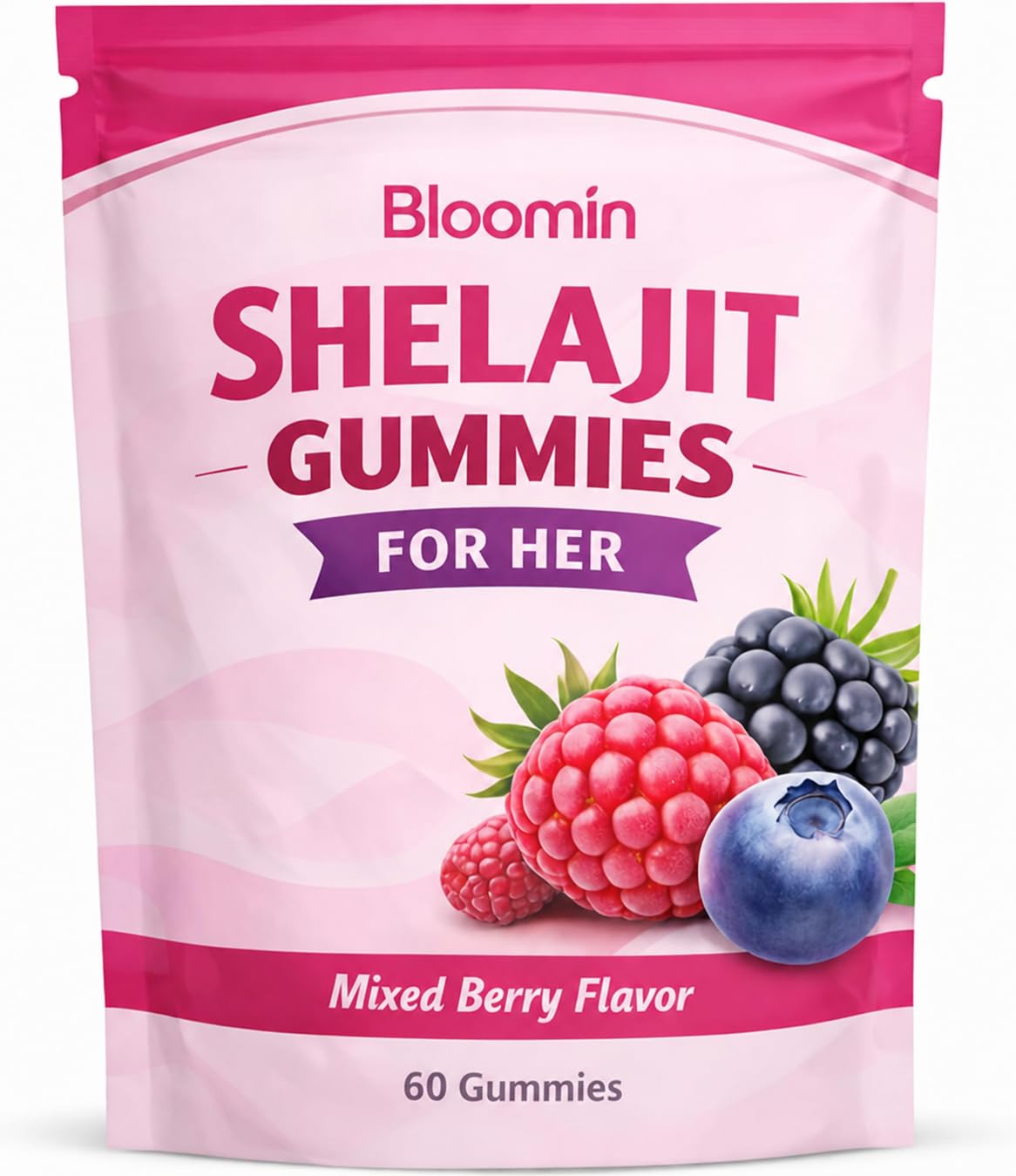 Bouteille de Gummies Shilajit velura 30 Gummies Saveur Baies