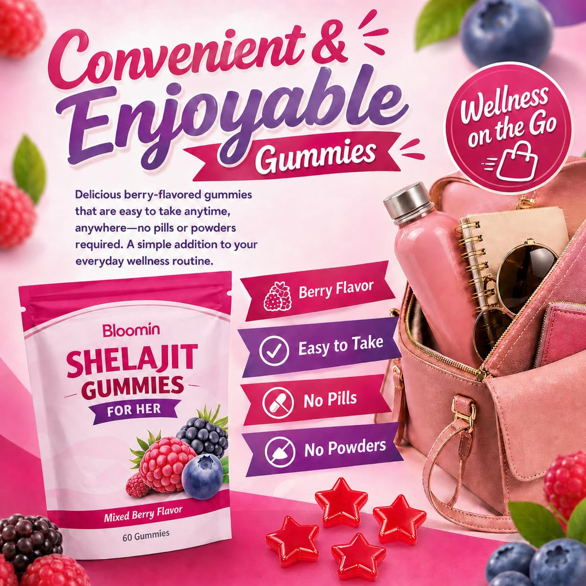 Bouteille de Gummies Shilajit velura sur une table