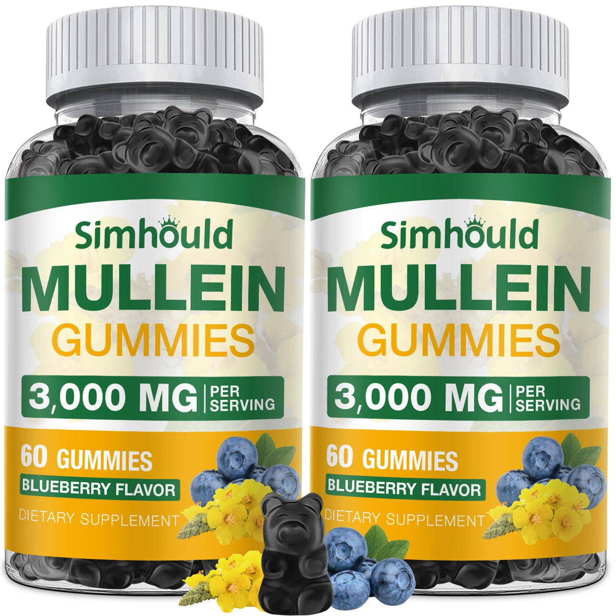 Bouteille de gummies Simhould au Mullein 3000MG vue de face