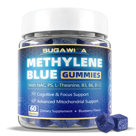 Bouteille de gummies SUGAWITA Methylene Blue 10mg avec 60 gummies