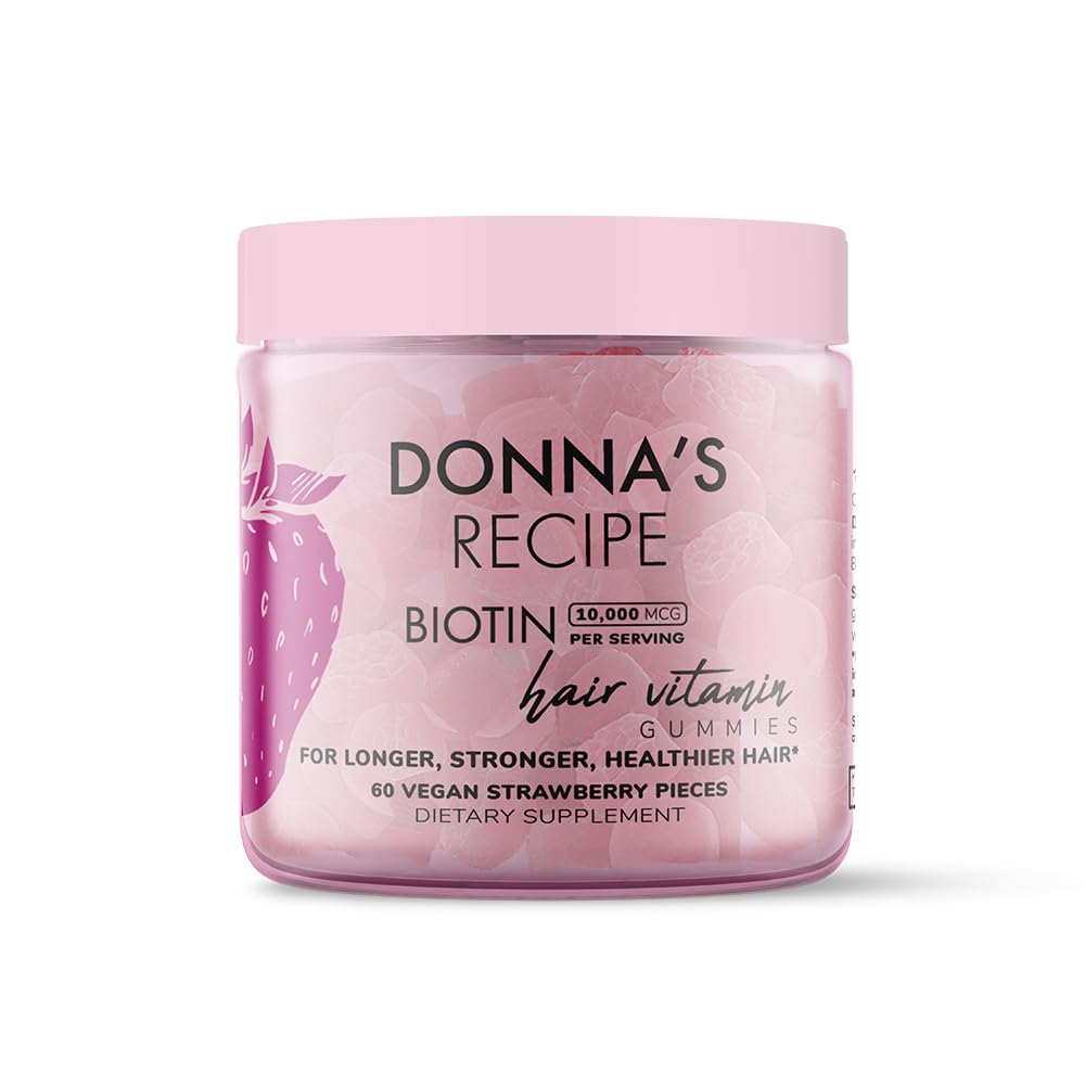 Bouteille de Gummies Vegan Fraise par Donna's Recipe vue de face