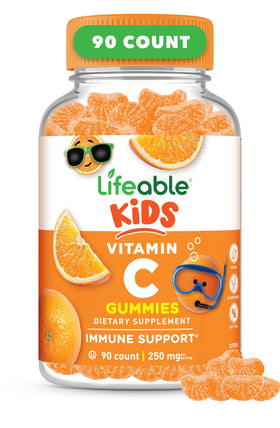 Bouteille de gummies Vitamine C Lifeable 250mg avec 90 gummies