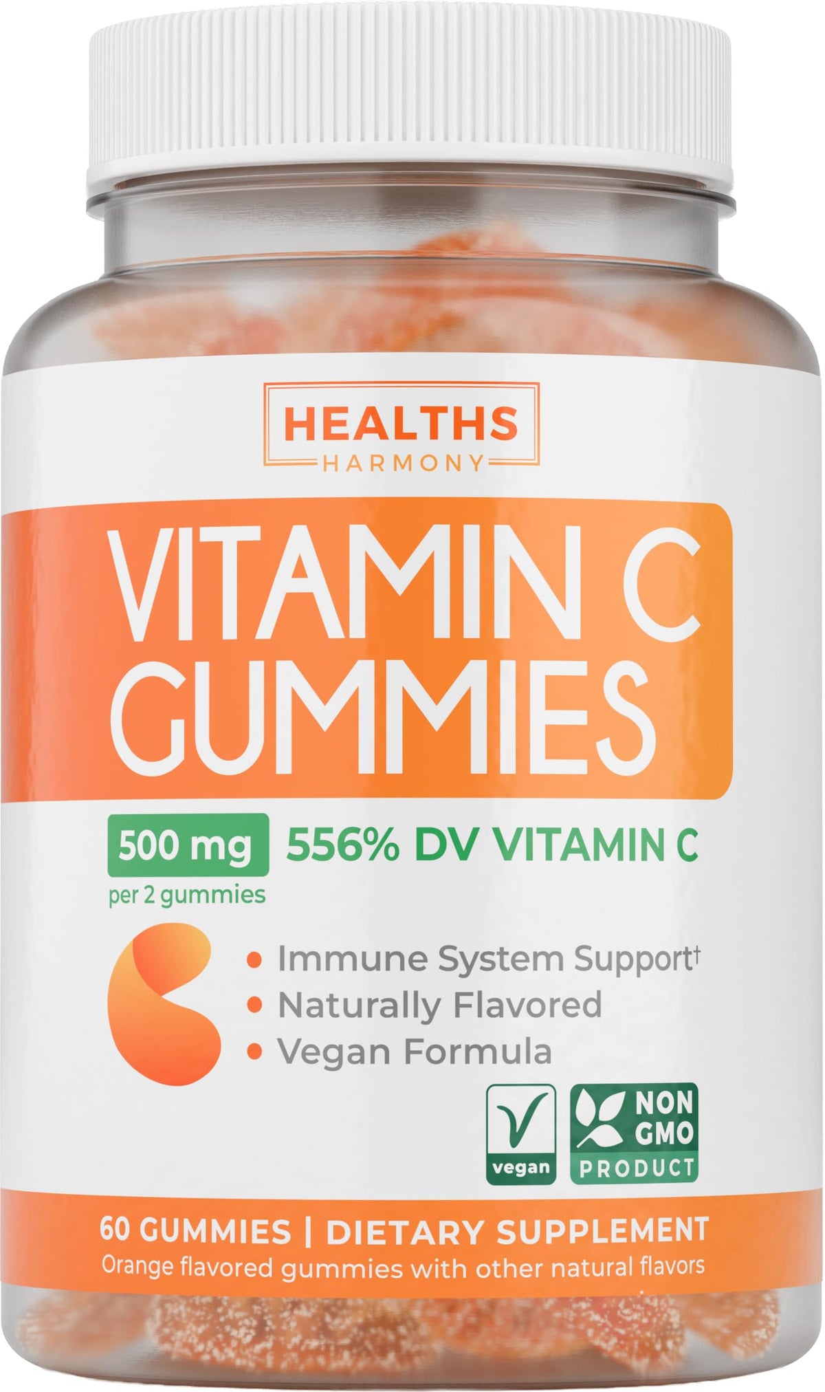 Bouteille de gummies vitamine C vegan 500mg Healths Harmony