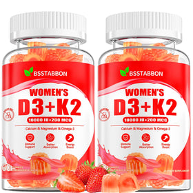 Bouteille de gummies Vitamine D3 K2 BSSTABBON 10000IU