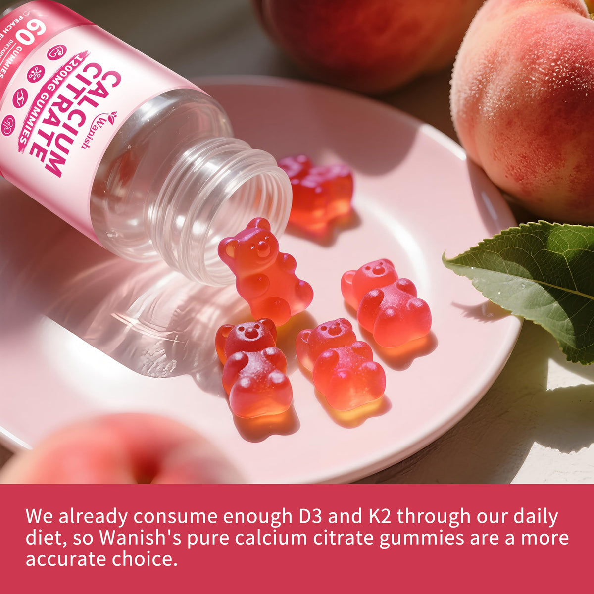 Bouteille de gummies Wanish au calcium citrate