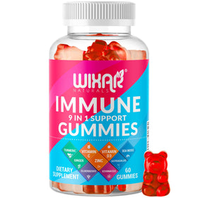Bouteille de Gummies WIXAR NATURALS de soutien daily wellness 9 en 1, 60 unités