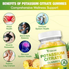 Bouteille de gummies Yikecao ouverte avec gummies visibles à l'intérieur