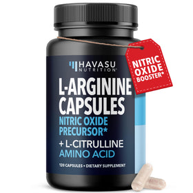 Bouteille de HAVASU NUTRITION L-Arginine et L-Citrulline 1200mg, 120 capsules