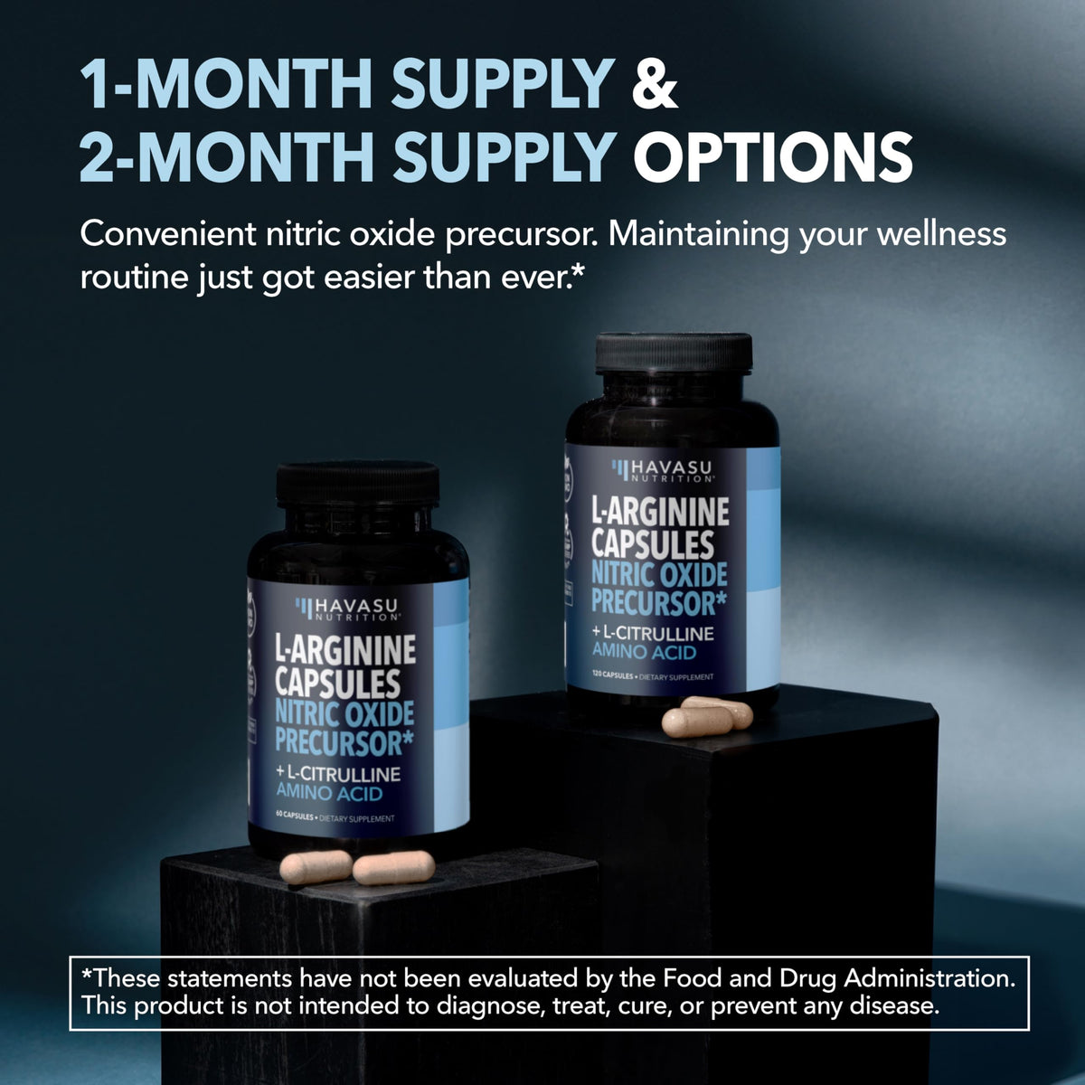 Bouteille de HAVASU NUTRITION L-Arginine et L-Citrulline avec des ingrédients naturels