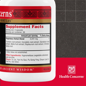 Bouteille de Health Concerns GB-6 avec capsules bien visibles