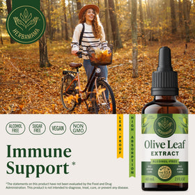 Bouteille de HERBAMAMA Extrait de Feuille d'Olivier 500 mg avec étiquette