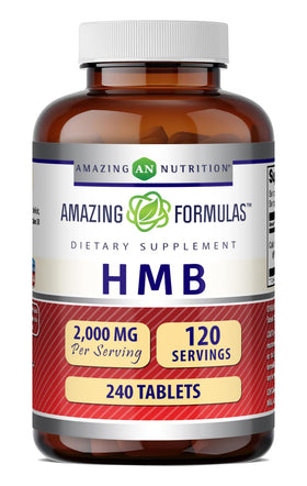 Bouteille de HMB 2000 mg Amazing Nutrition vue de face