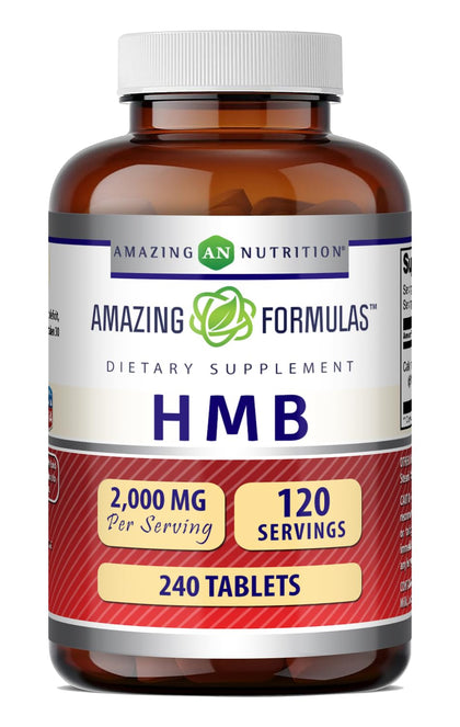 Bouteille de HMB 2000 mg Amazing Nutrition vue de face