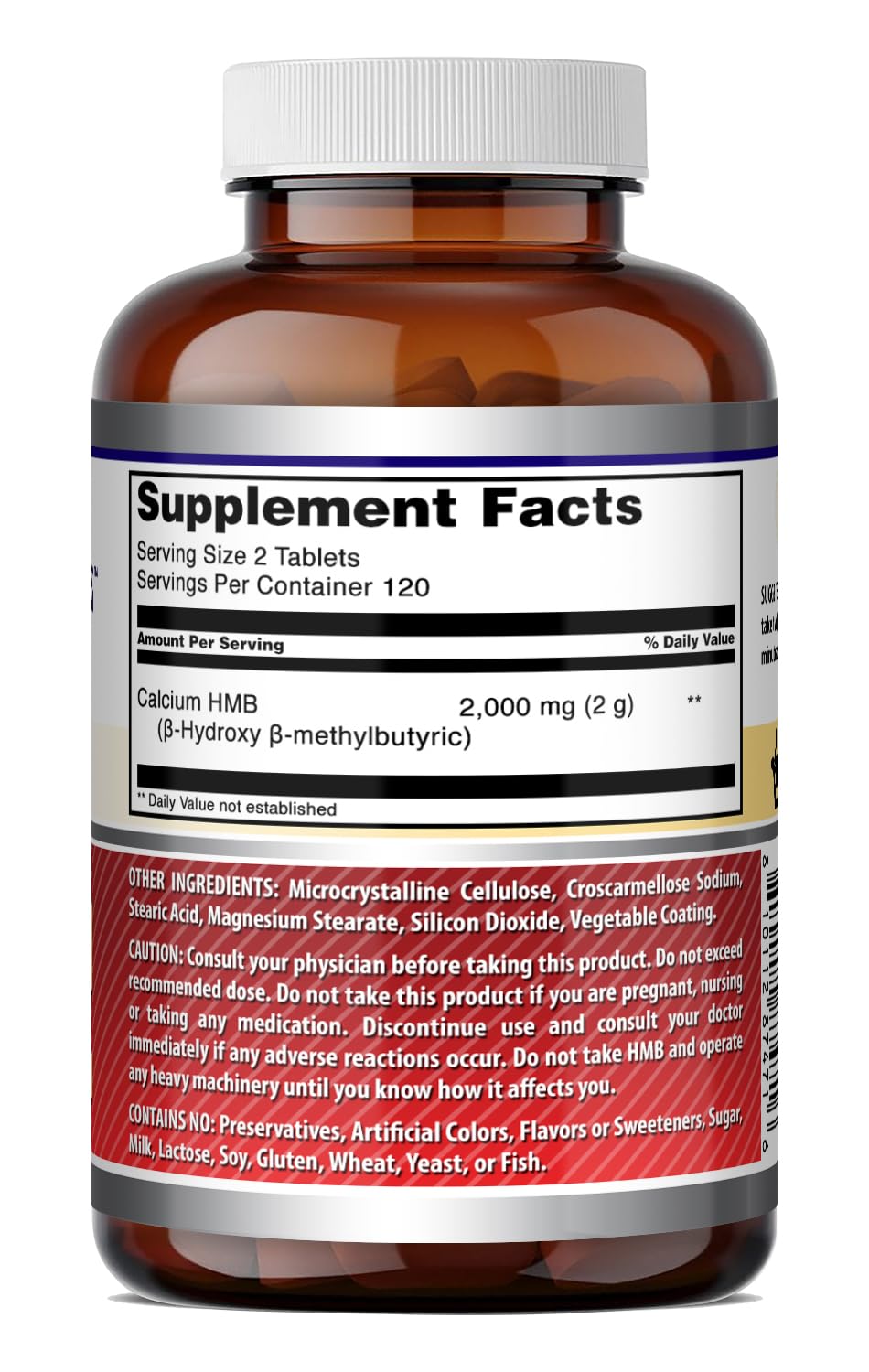 Bouteille de HMB Amazing Nutrition sur un fond neutre