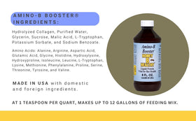 Bouteille de Honey B Healthy Amino-B support sur un fond naturel