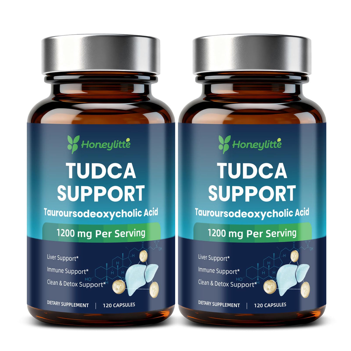 Bouteille de Honeylitte TUDCA 1200mg vue de face