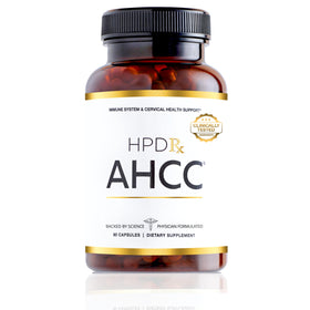Bouteille de HPD Rx AHCC & Champignon Shiitake 1100 mg, vue de face