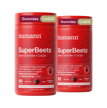 Bouteille de HumanN SuperBeets Gummies 120 ct vue de face
