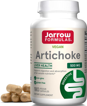 Bouteille de Jarrow Formulas Artichoke 500 mg contenant 180 capsules
