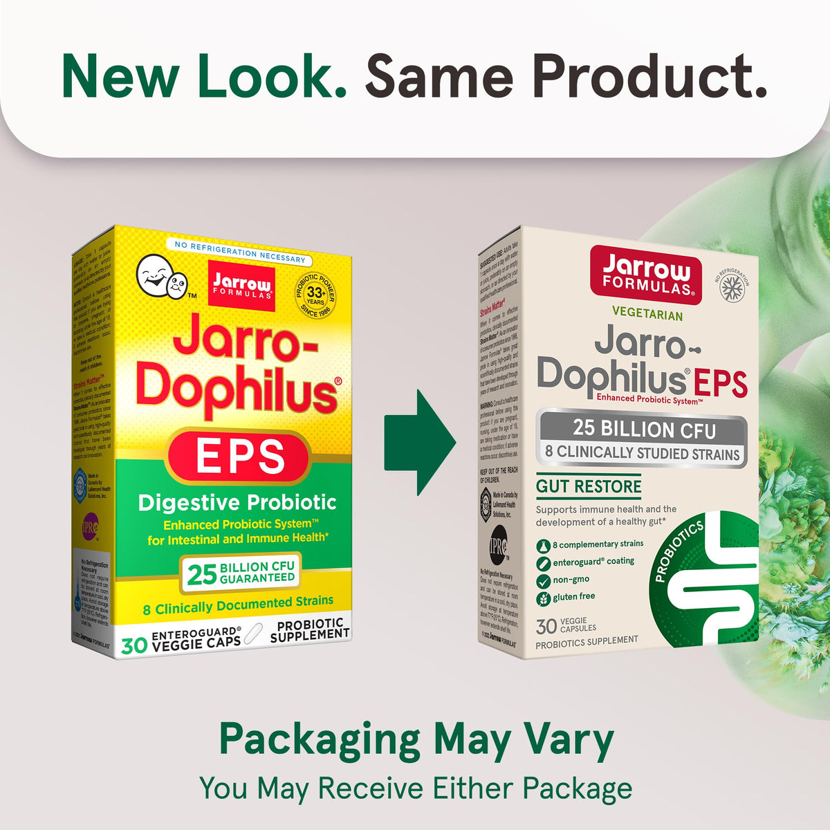 Bouteille de Jarrow Formulas Jarro-Dophilus EPS avec capsules