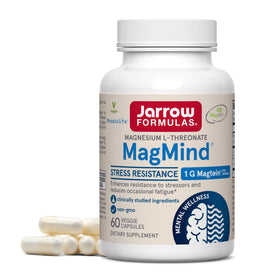 Bouteille de Jarrow Formulas MagMind 60 capsules vue de face