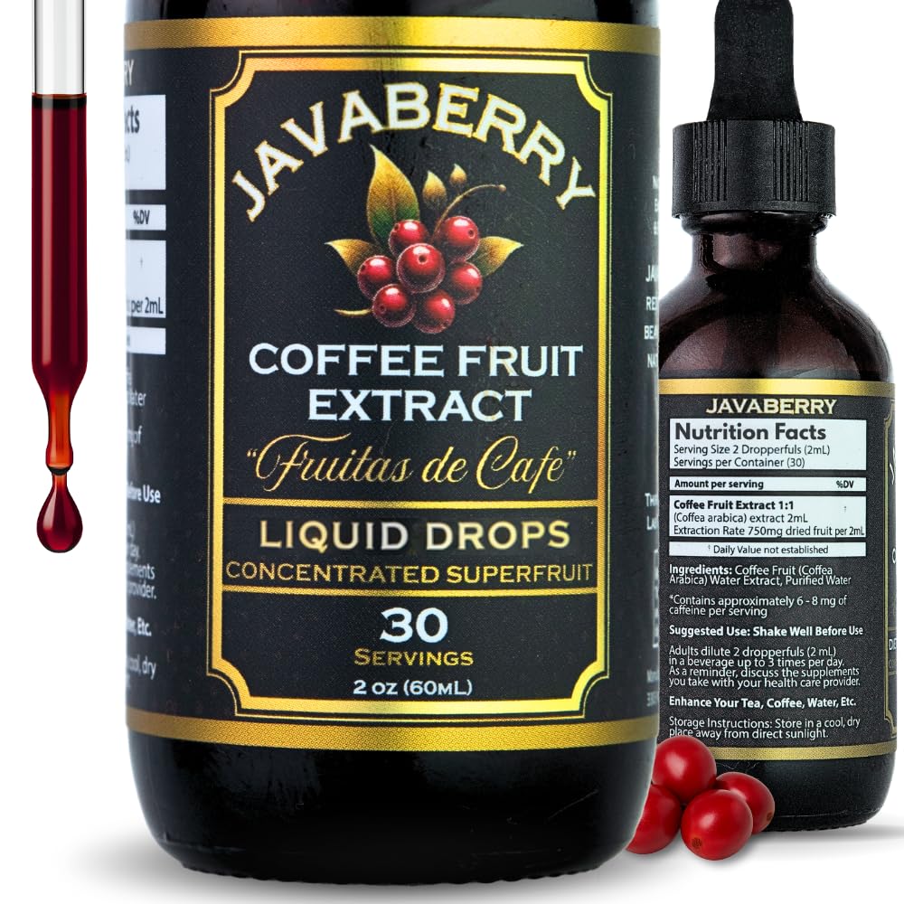 Bouteille de Javaberry Extrait de Fruit de Café Complet 60mL vue de face