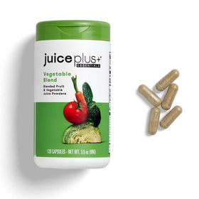 Bouteille de Juice Plus+ Mélange de Légumes avec étiquette visible
