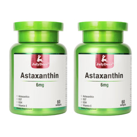 Bouteille de JulyDeer Astaxanthine 6mg avec 60 gélules