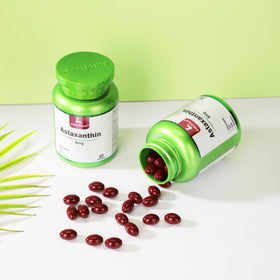 Bouteille de JulyDeer Astaxanthine avec étiquetage clair