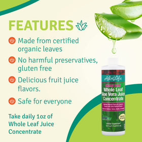 Bouteille de Jus d'Aloe Vera Entier Aloe Life sur fond blanc