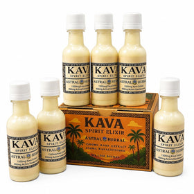 Bouteille de Kava Spirit Elixir Astral Herbal avec étiquette